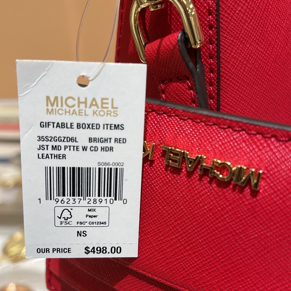 MICHAEL KORS 
JST Leather Crossbody XBody Shoulder Bag + Card Holder Boxed Set - Picture 7 of 16